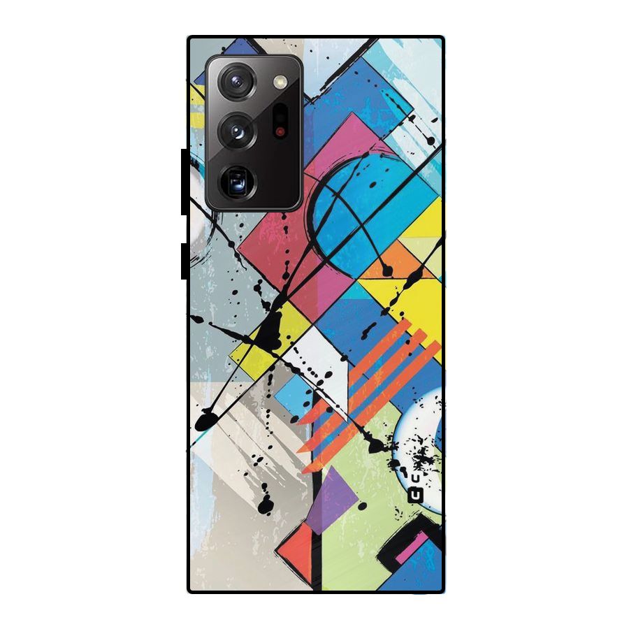 Abstract Paint Shape Metal Back Case for Galaxy Note 20 Ultra