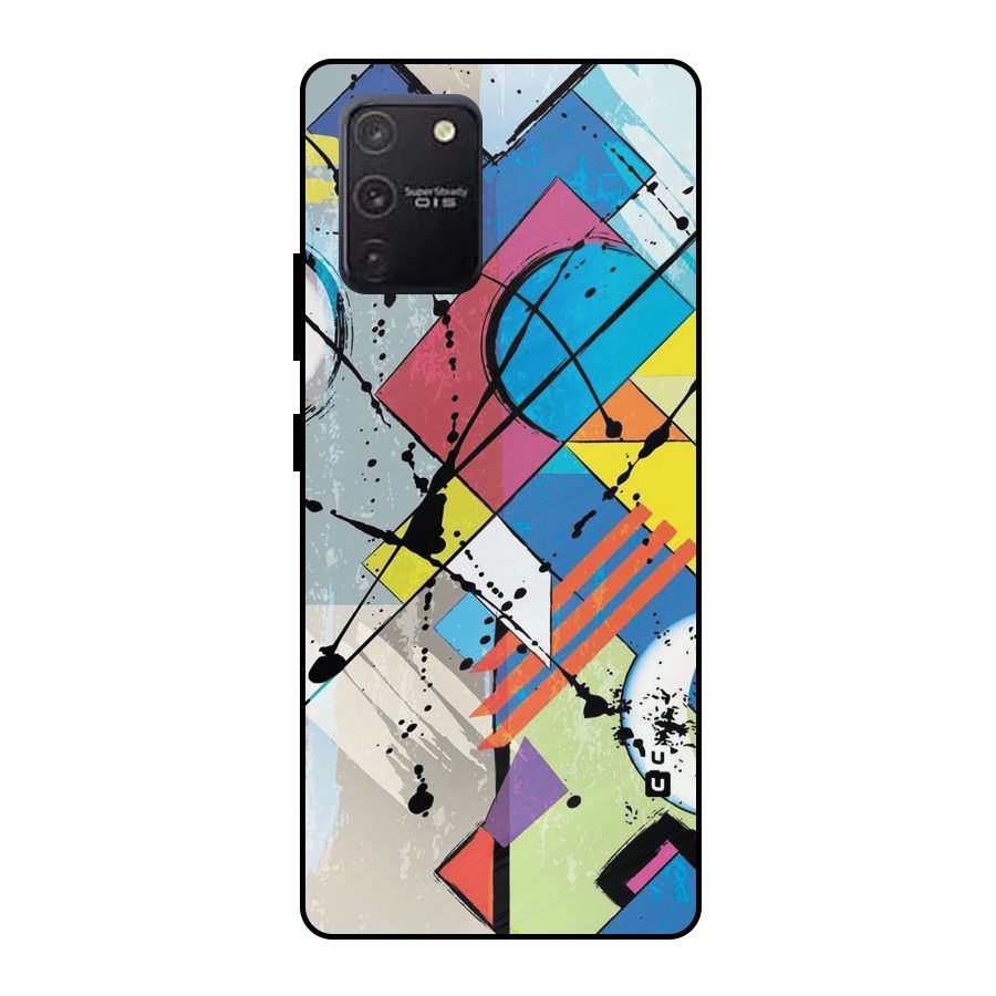 Abstract Paint Shape Metal Back Case for Galaxy S10 Lite