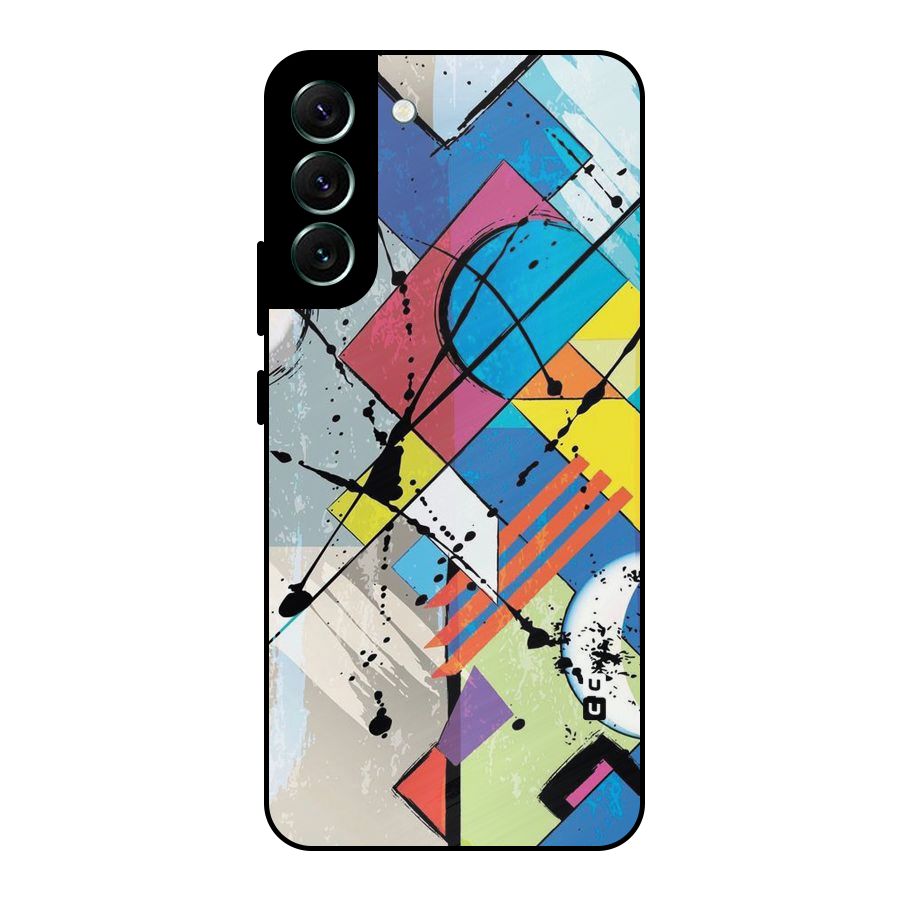 Abstract Paint Shape Metal Back Case for Galaxy S22 Plus 5G