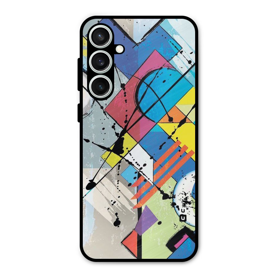 Abstract Paint Shape Metal Back Case for Galaxy S23 FE