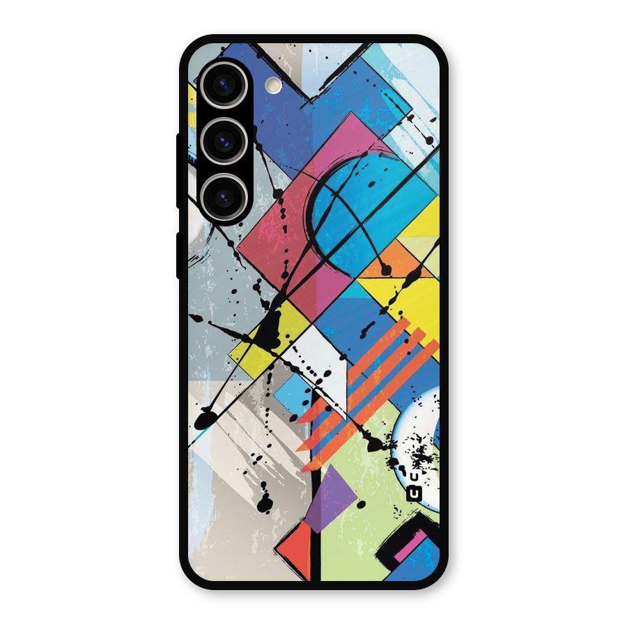 Abstract Paint Shape Metal Back Case for Galaxy S23 Plus