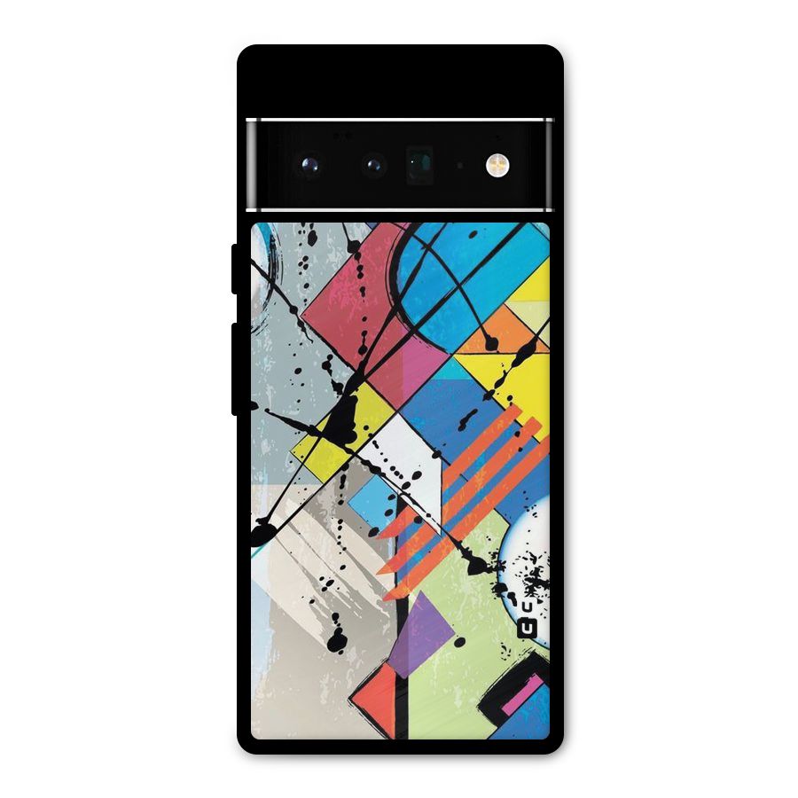 Abstract Paint Shape Metal Back Case for Google Pixel 6 Pro
