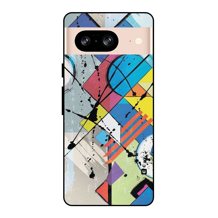 Abstract Paint Shape Metal Back Case for Google Pixel 8