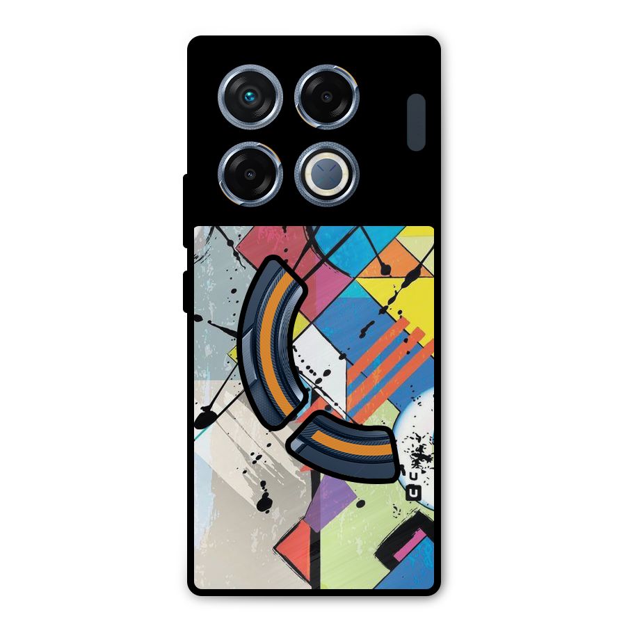 Abstract Paint Shape Metal Back Case for Infinix GT 20 Pro
