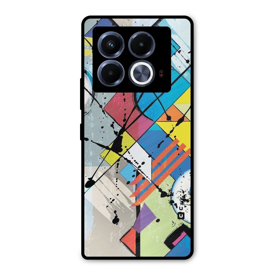 Abstract Paint Shape Metal Back Case for Infinix Note 40 5G