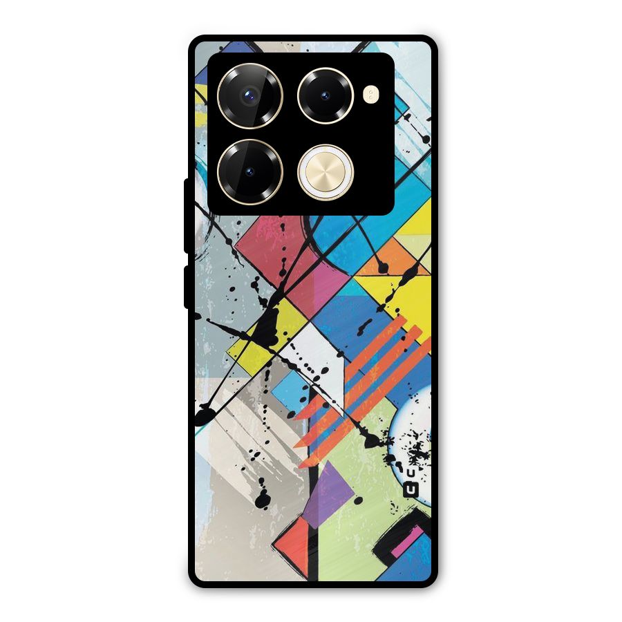 Abstract Paint Shape Metal Back Case for Infinix Note 40 Pro