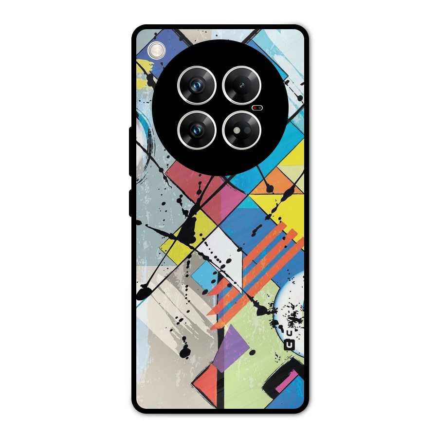 Abstract Paint Shape Metal Back Case for Infinix Zero 40 5G