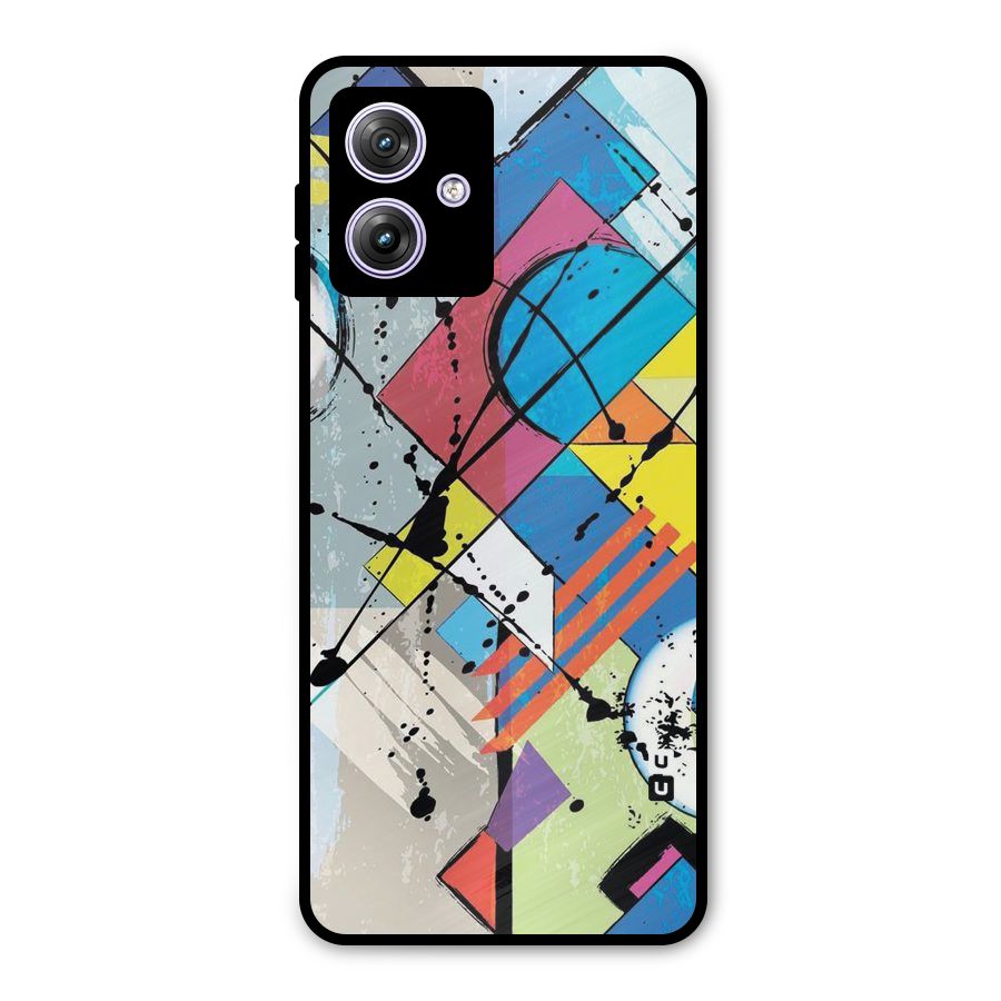 Abstract Paint Shape Metal Back Case for Moto G64