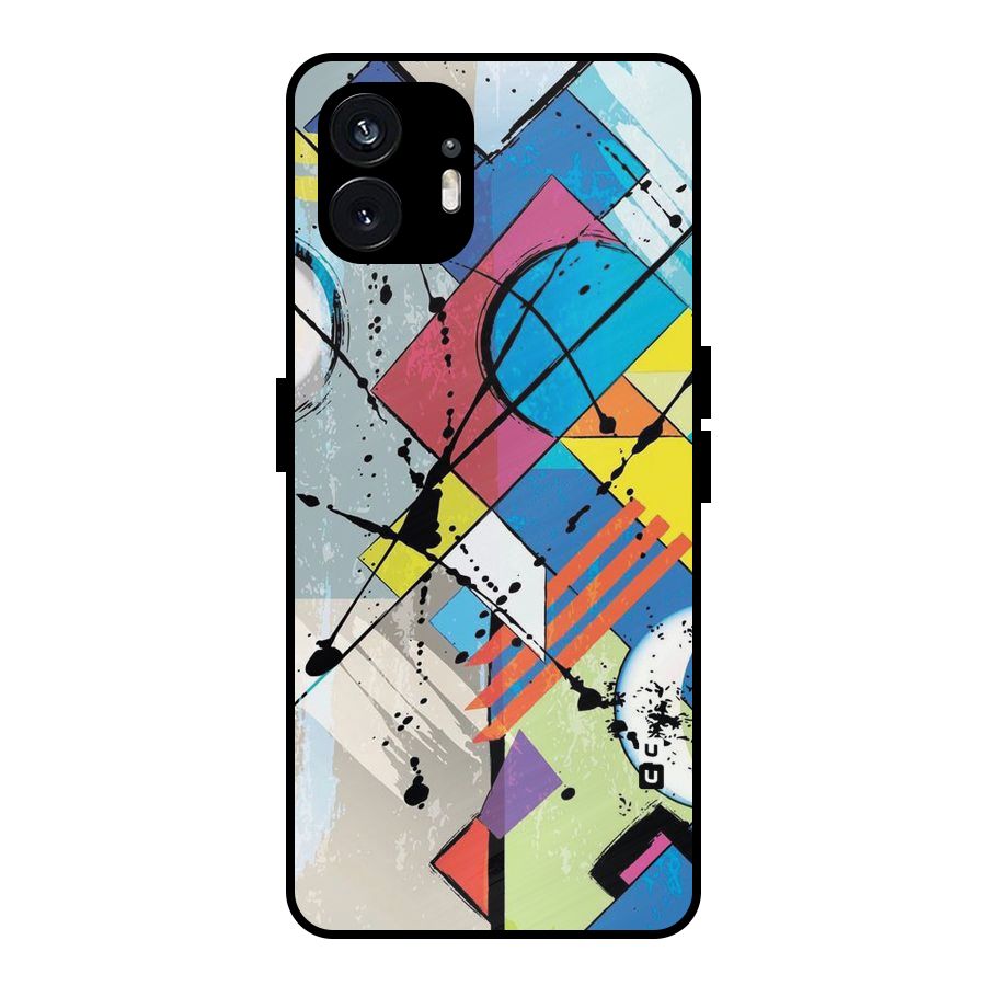 Abstract Paint Shape Metal Back Case for Nothing Phone 2