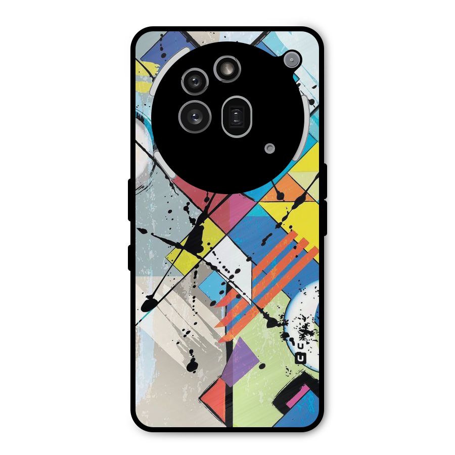 Abstract Paint Shape Metal Back Case for Nothing Phone 3a Pro
