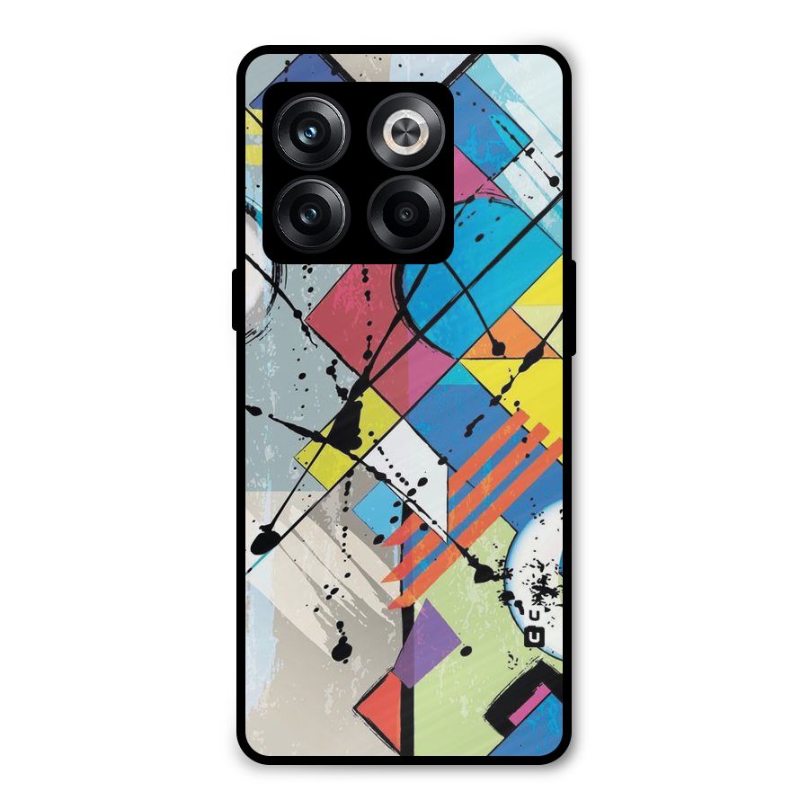 Abstract Paint Shape Metal Back Case for OnePlus 10T