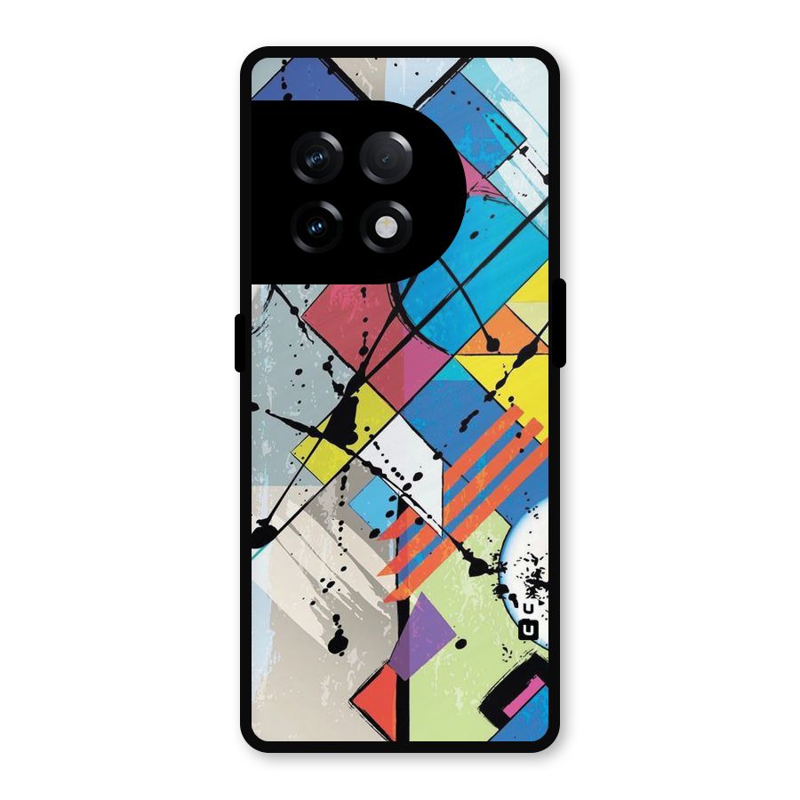 Abstract Paint Shape Metal Back Case for OnePlus 11R