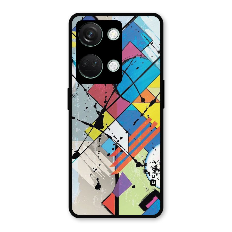 Abstract Paint Shape Metal Back Case for OnePlus Nord 3