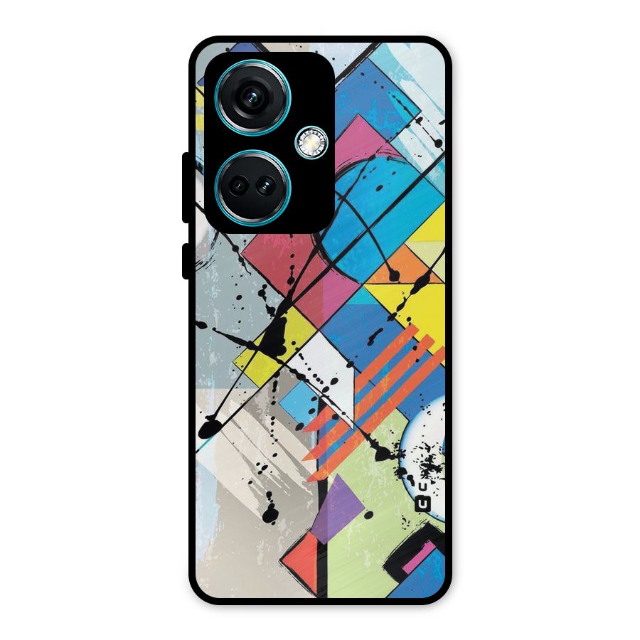 Abstract Paint Shape Metal Back Case for OnePlus Nord CE 3 5G