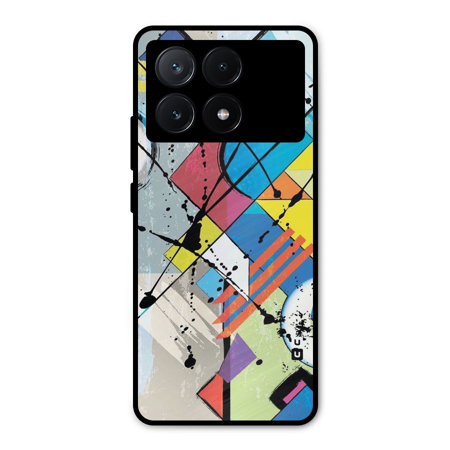 Abstract Paint Shape Metal Back Case for Poco X6 Pro