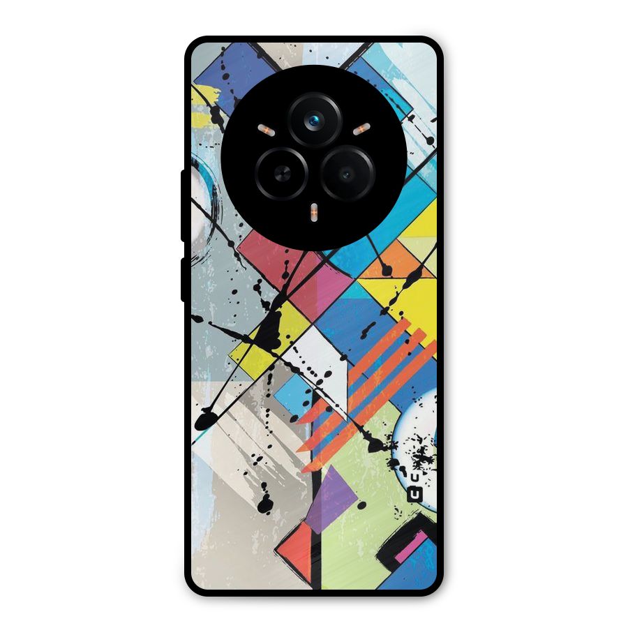Abstract Paint Shape Metal Back Case for Realme 14 Pro Plus