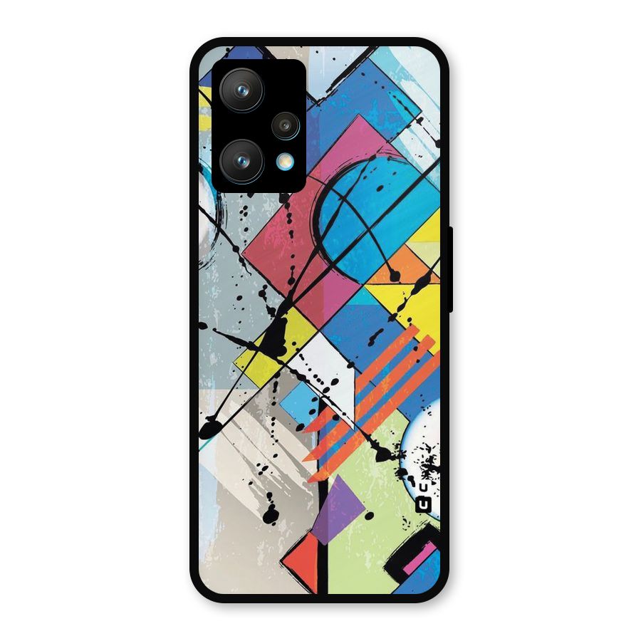Abstract Paint Shape Metal Back Case for Realme 9 Pro Plus 5G