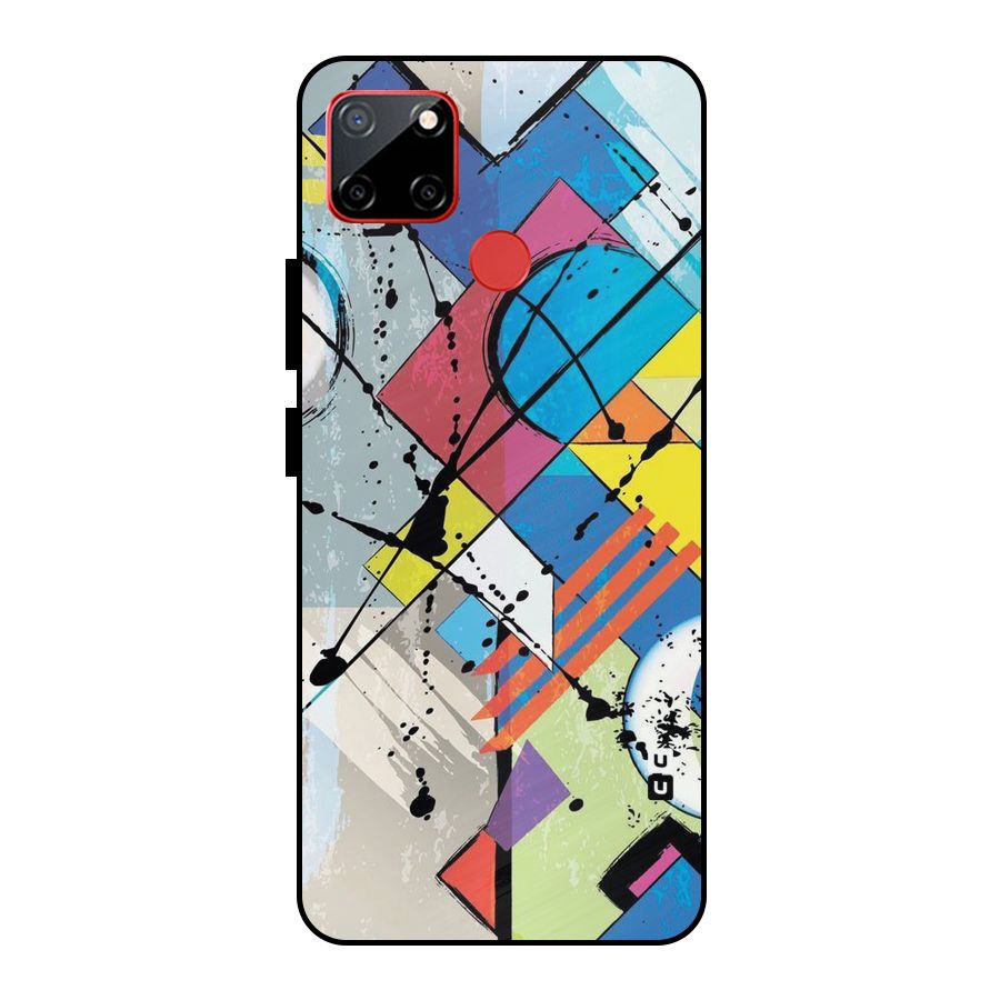 Abstract Paint Shape Metal Back Case for Realme C12