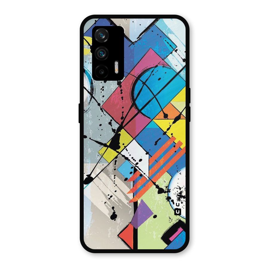 Abstract Paint Shape Metal Back Case for Realme GT 5G