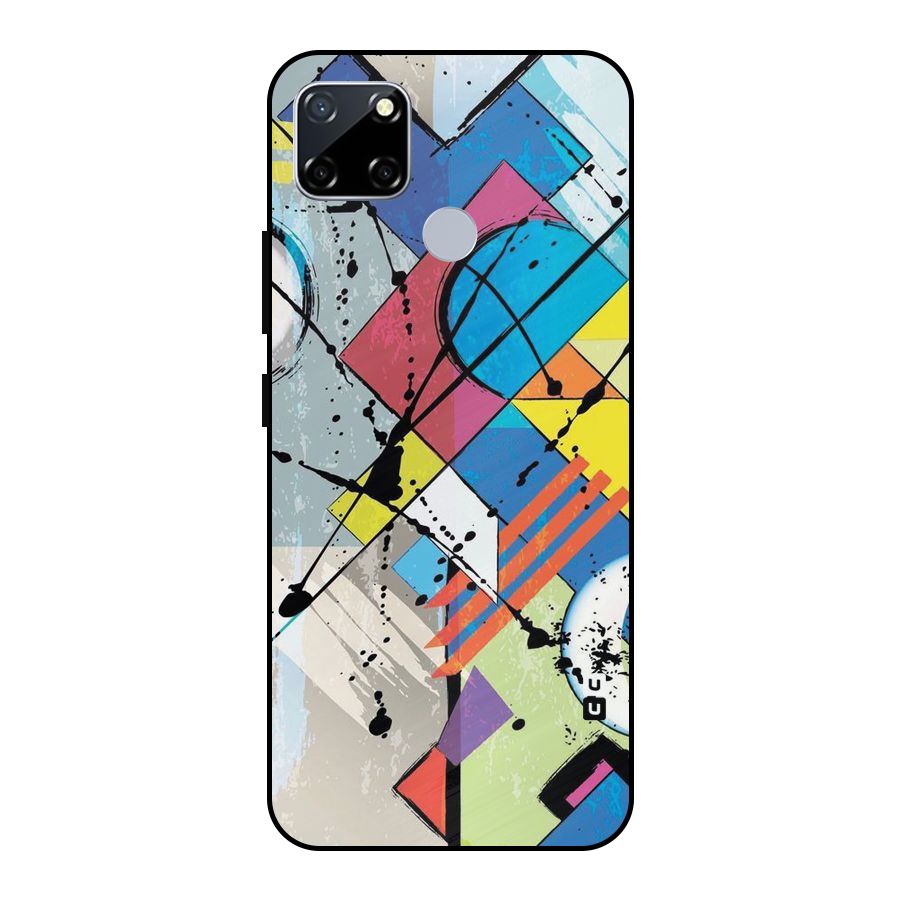 Abstract Paint Shape Metal Back Case for Realme Narzo 20