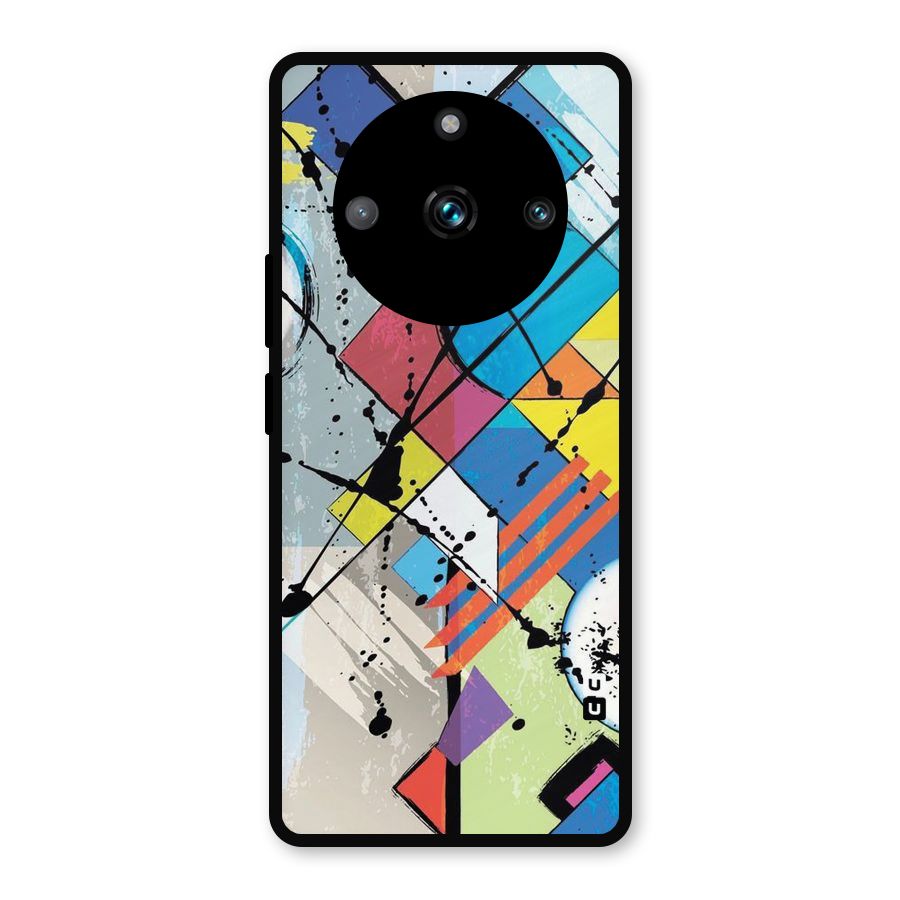 Abstract Paint Shape Metal Back Case for Realme Narzo 60 Pro