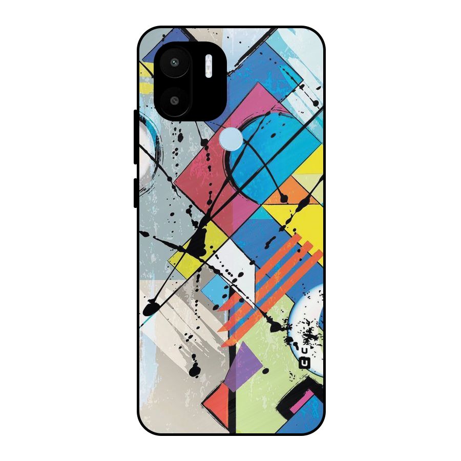 Abstract Paint Shape Metal Back Case for Redmi A1+
