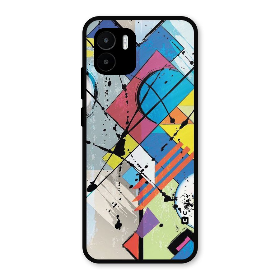 Abstract Paint Shape Metal Back Case for Redmi A2