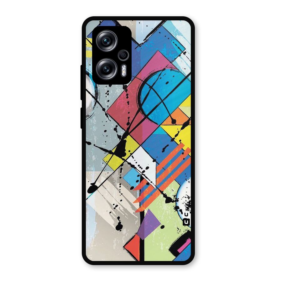 Abstract Paint Shape Metal Back Case for Redmi K50i