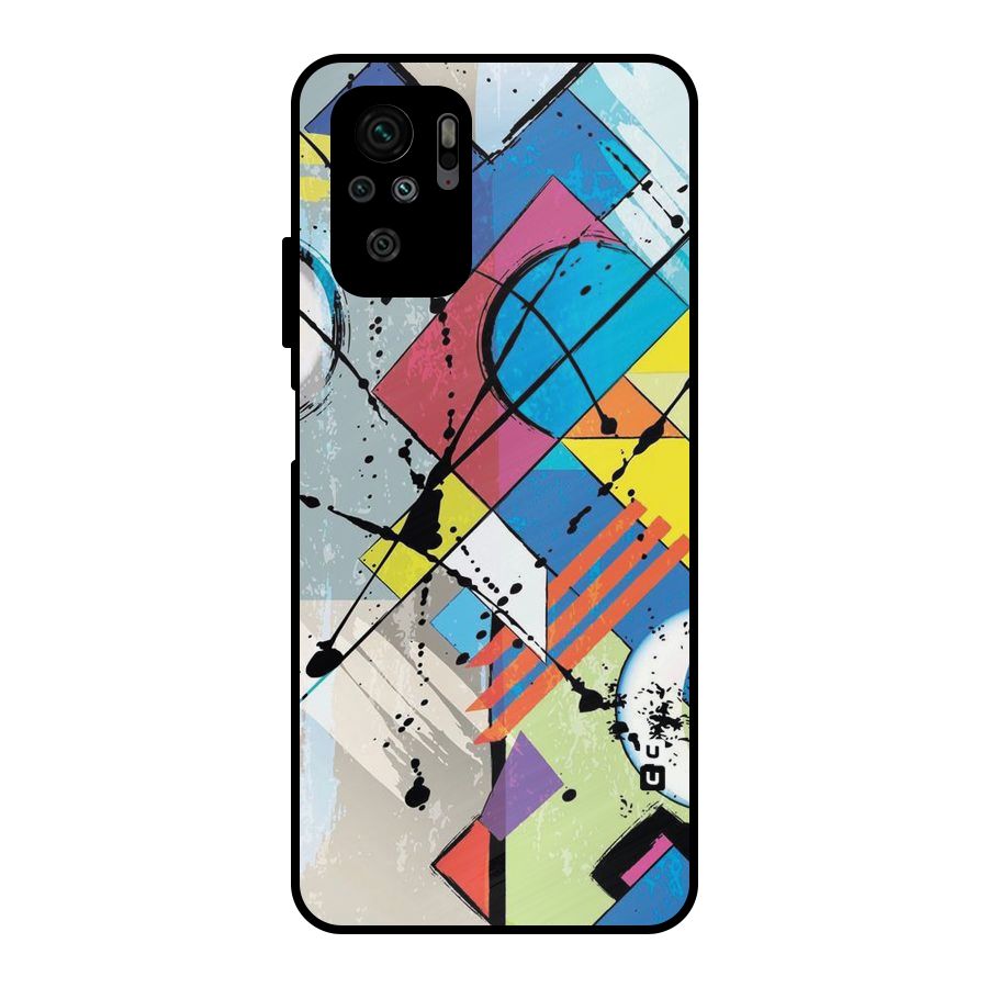 Abstract Paint Shape Metal Back Case for Redmi Note 10S