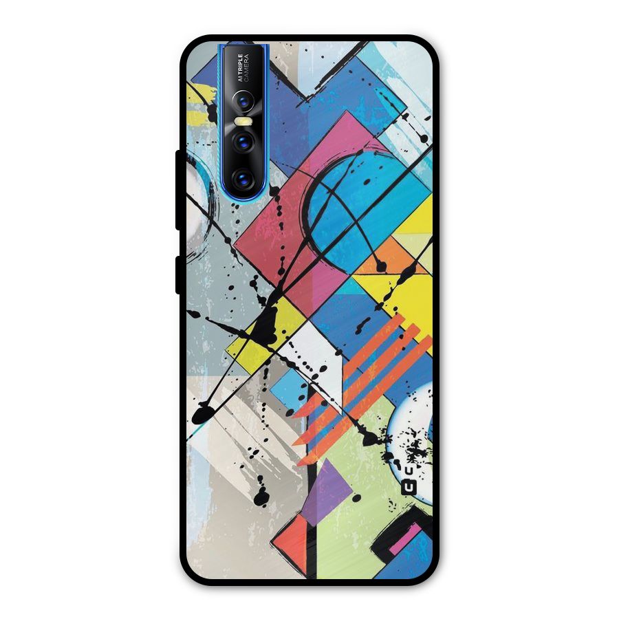 Abstract Paint Shape Metal Back Case for Vivo V15 Pro