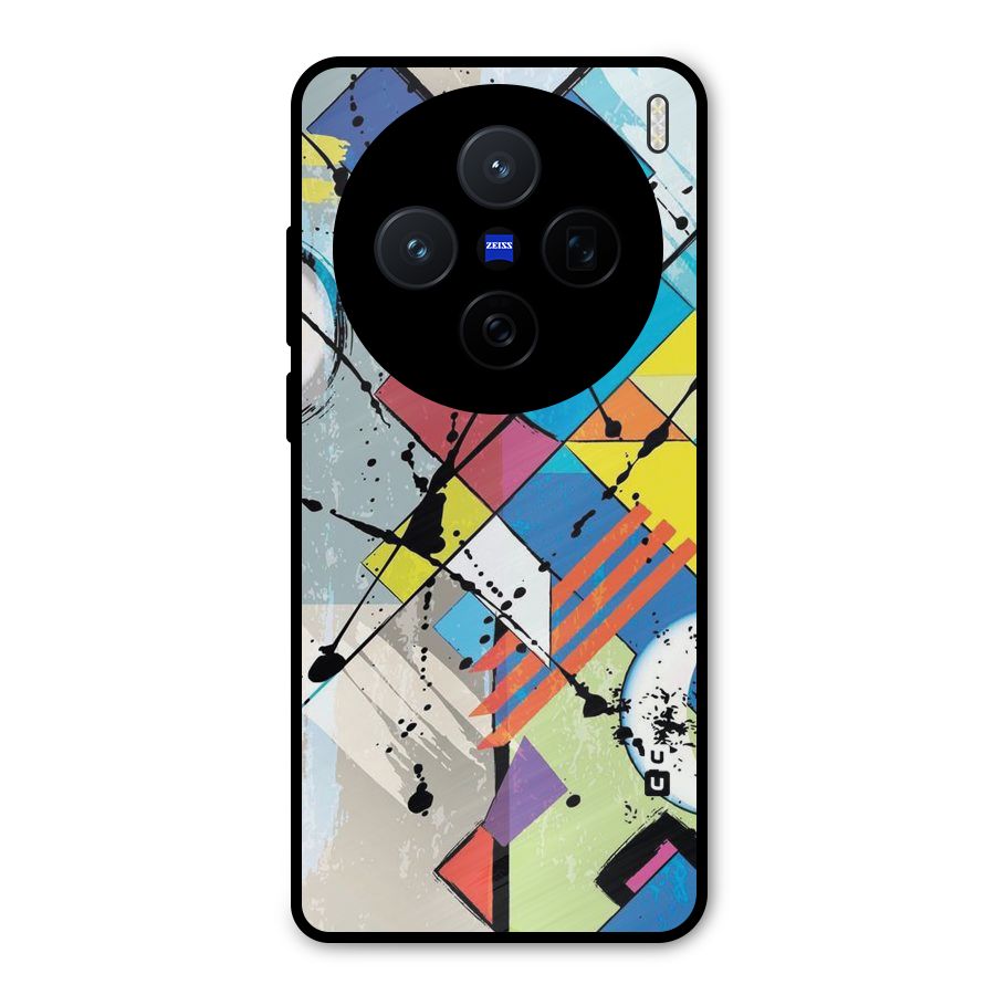 Abstract Paint Shape Metal Back Case for Vivo X200