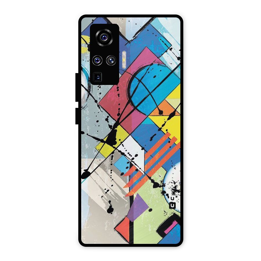 Abstract Paint Shape Metal Back Case for Vivo X50 Pro