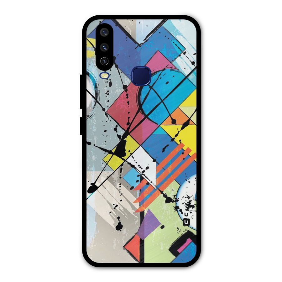 Abstract Paint Shape Metal Back Case for Vivo Y15