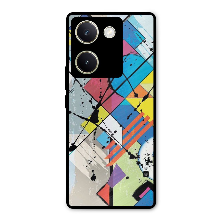 Abstract Paint Shape Metal Back Case for Vivo Y200 Pro