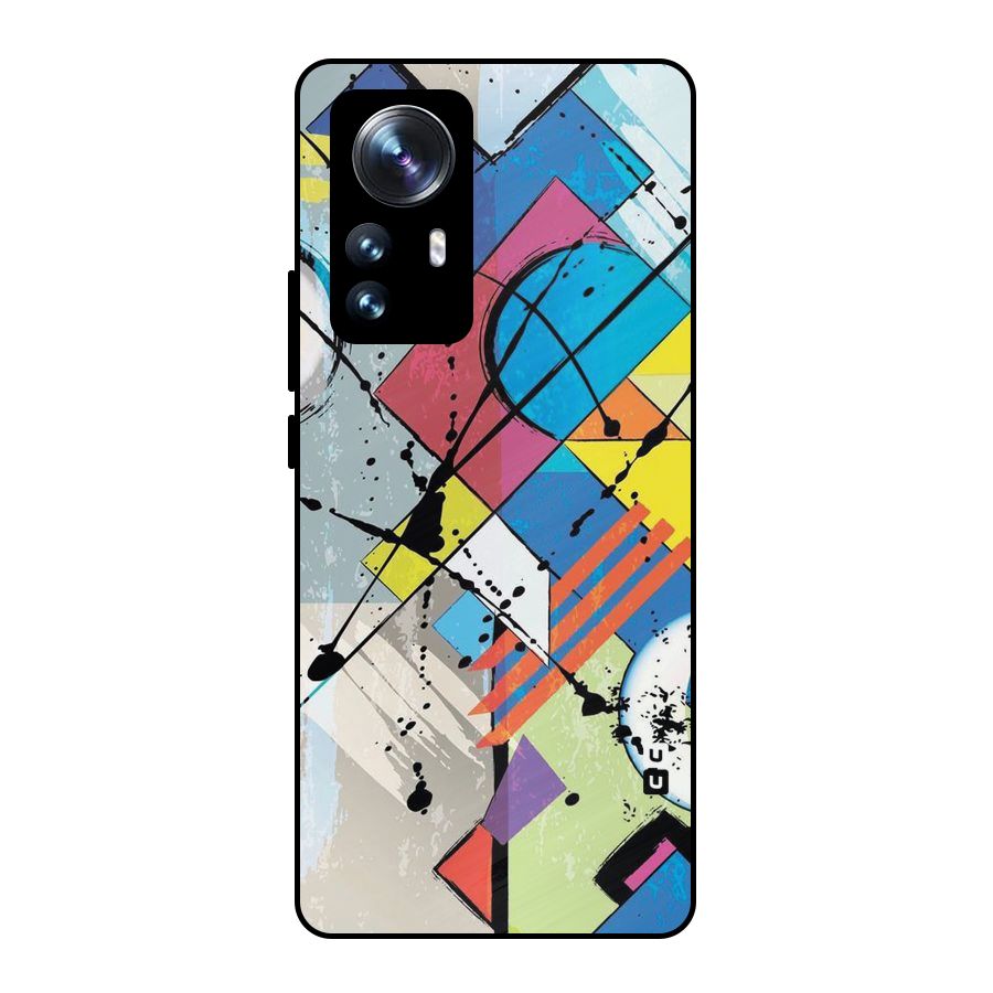 Abstract Paint Shape Metal Back Case for Xiaomi 12 Pro