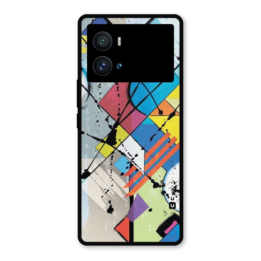 Abstract Paint Shape Metal Back Case for iQOO 9 Pro