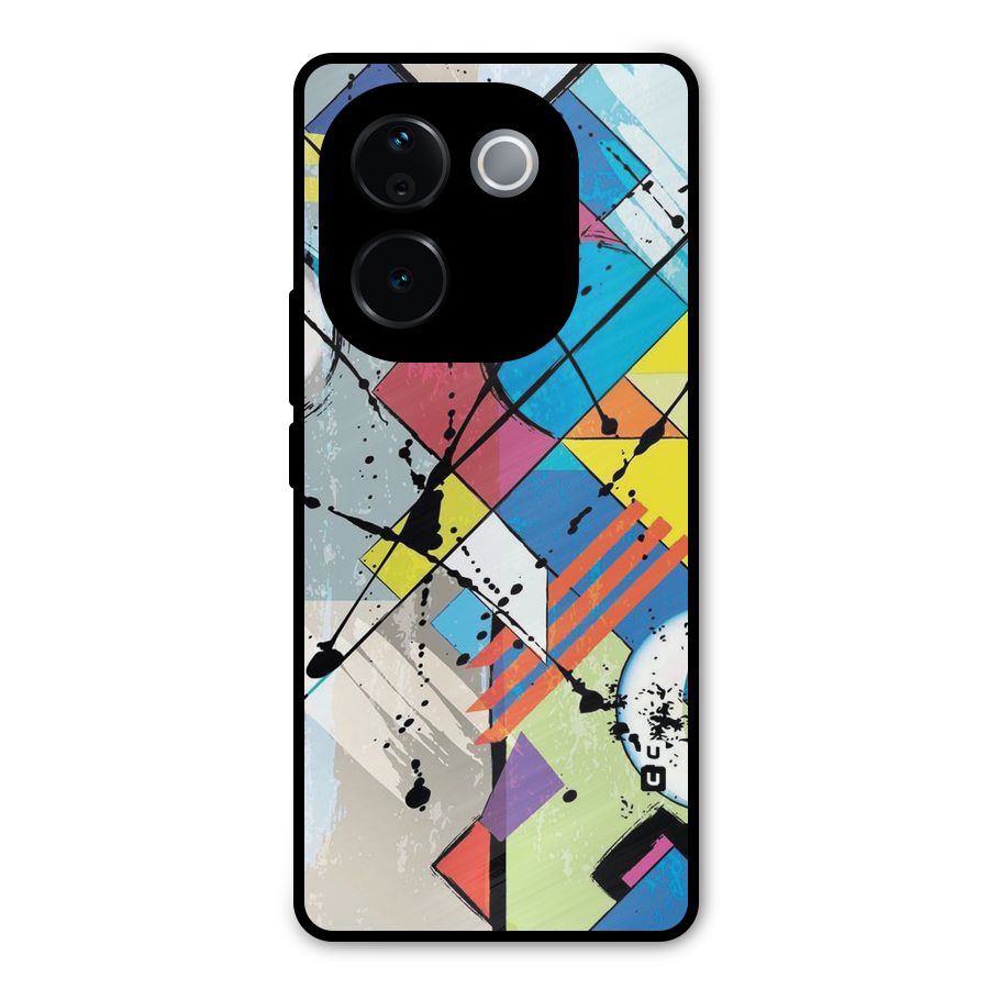 Abstract Paint Shape Metal Back Case for iQOO Z9s Pro