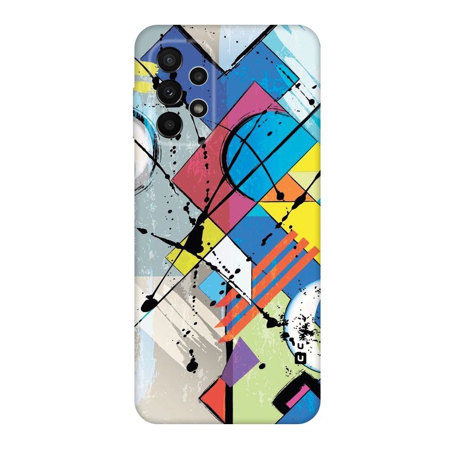 Abstract Paint Shape Original Polycarbonate Back Case for Galaxy A23