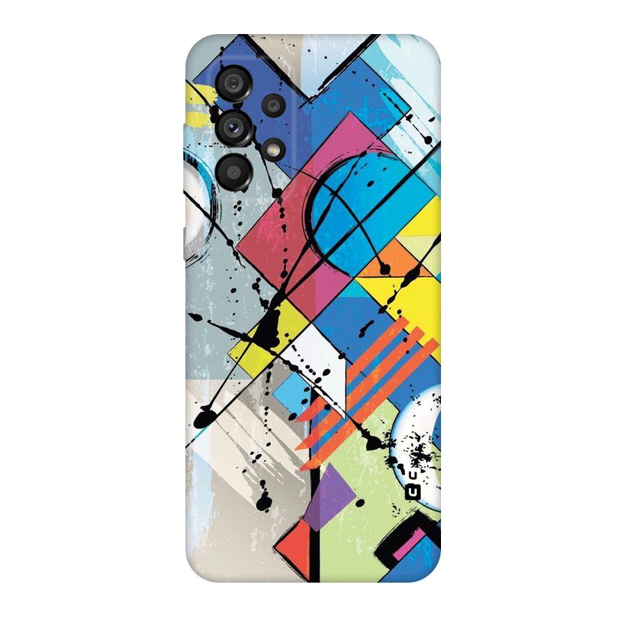 Abstract Paint Shape Original Polycarbonate Back Case for Galaxy A73 5G
