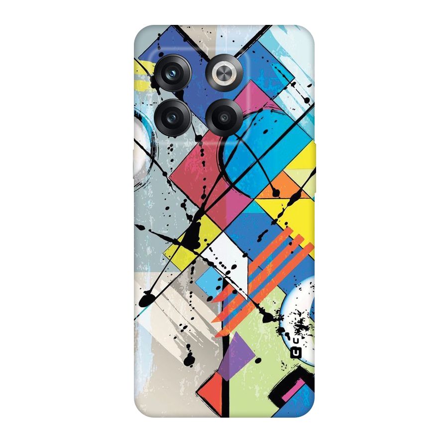 Abstract Paint Shape Original Polycarbonate Back Case for OnePlus 10T