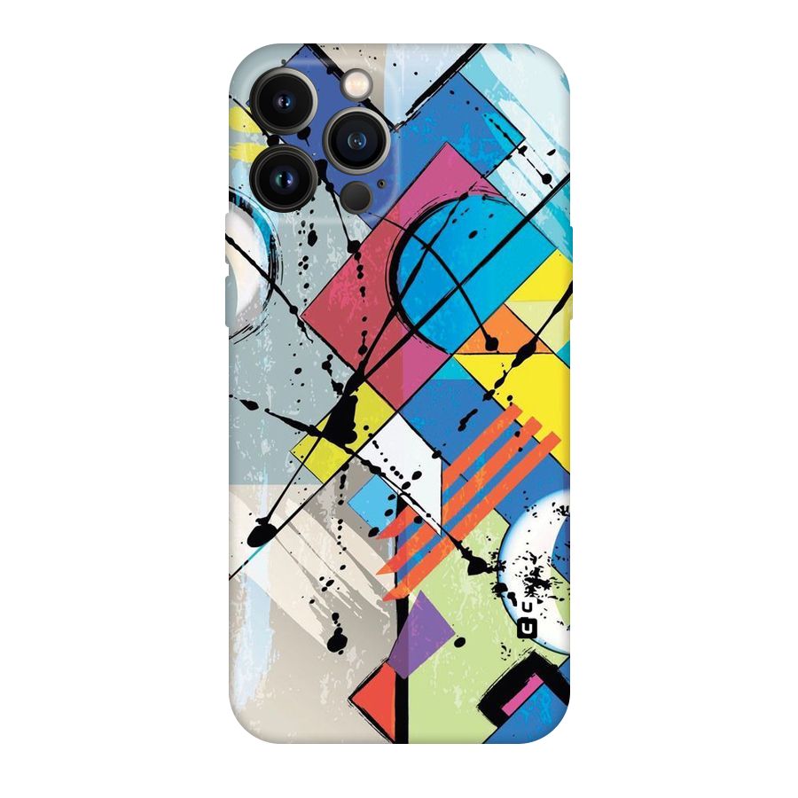 Abstract Paint Shape Original Polycarbonate Back Case for iPhone 13 Pro Max