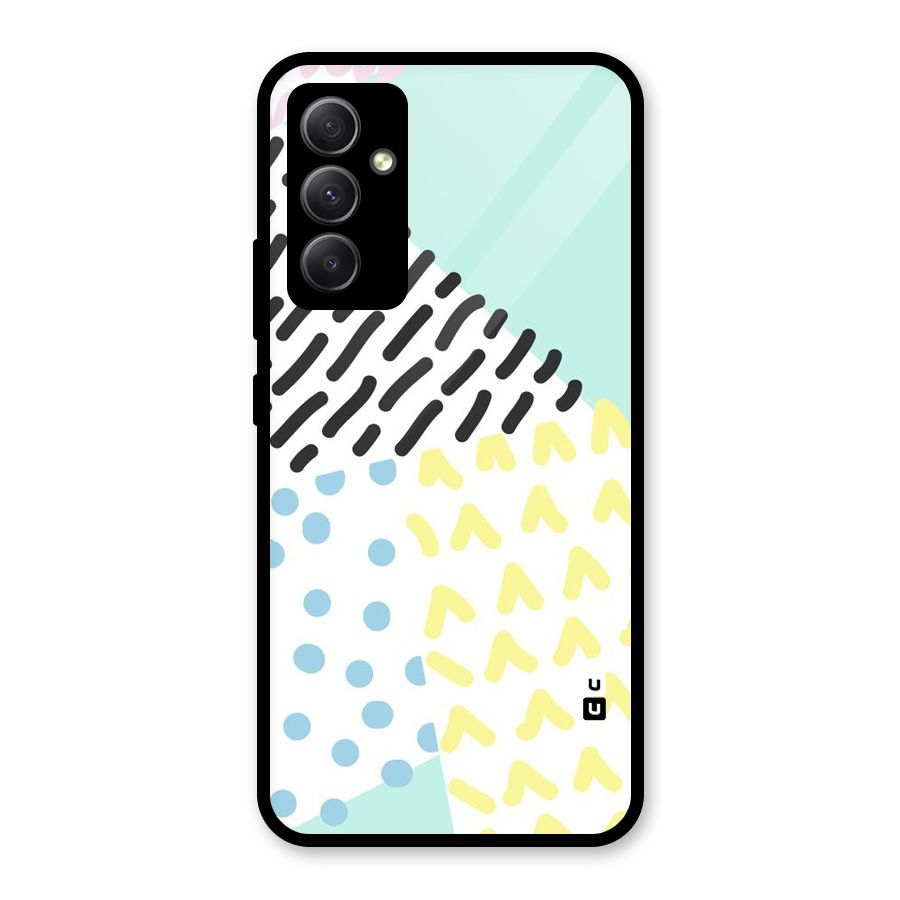 Abstract Pastel Glass Back Case for Galaxy A34
