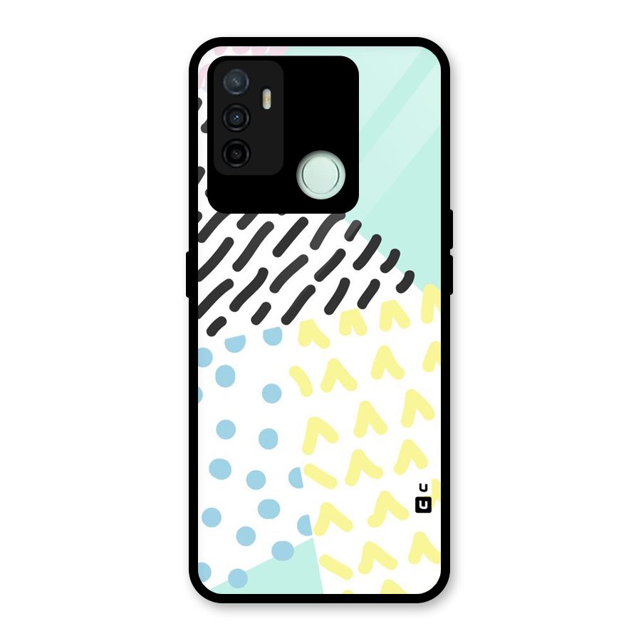 Abstract Pastel Glass Back Case for Oppo A53