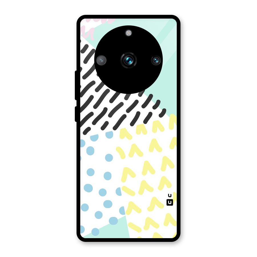 Abstract Pastel Glass Back Case for Realme 11 Pro Plus