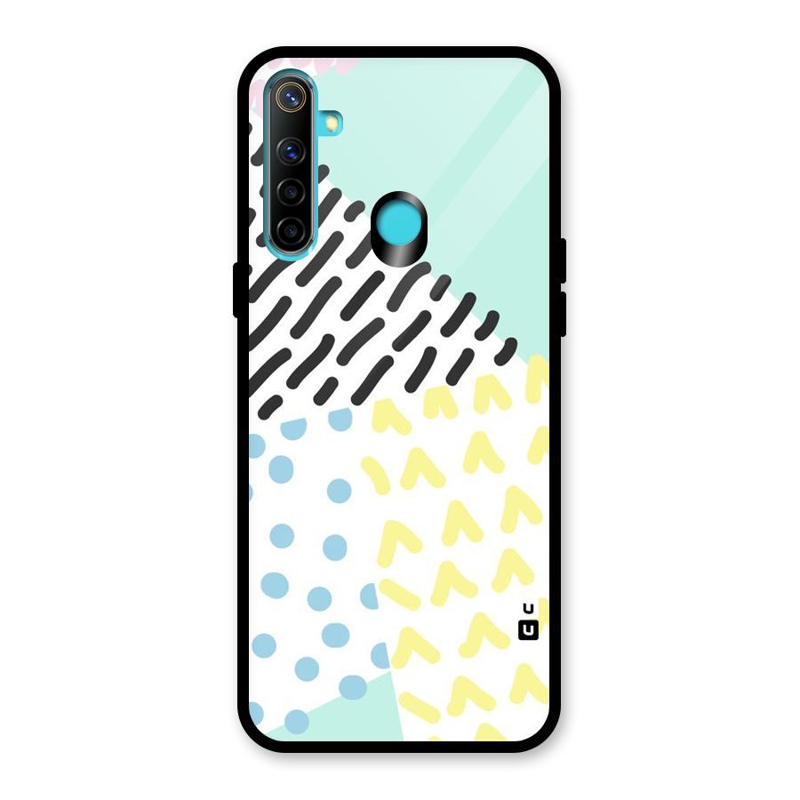 Abstract Pastel Glass Back Case for Realme 5i