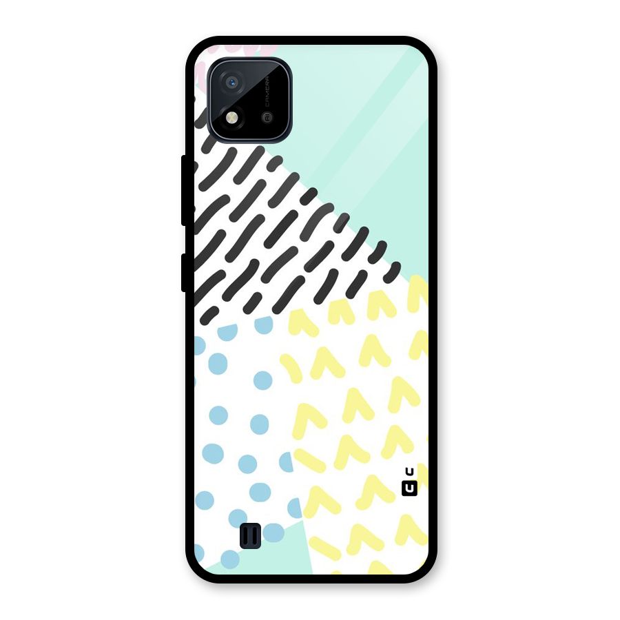 Abstract Pastel Glass Back Case for Realme C11 2021