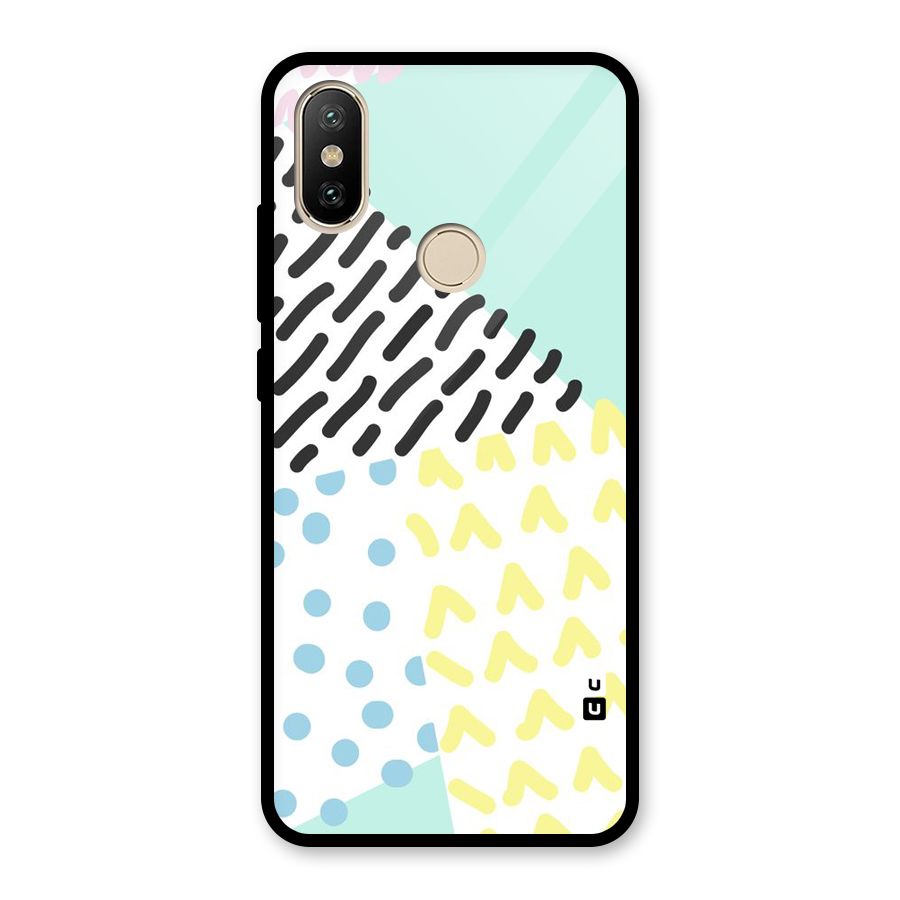 Abstract Pastel Glass Back Case for Redmi A2