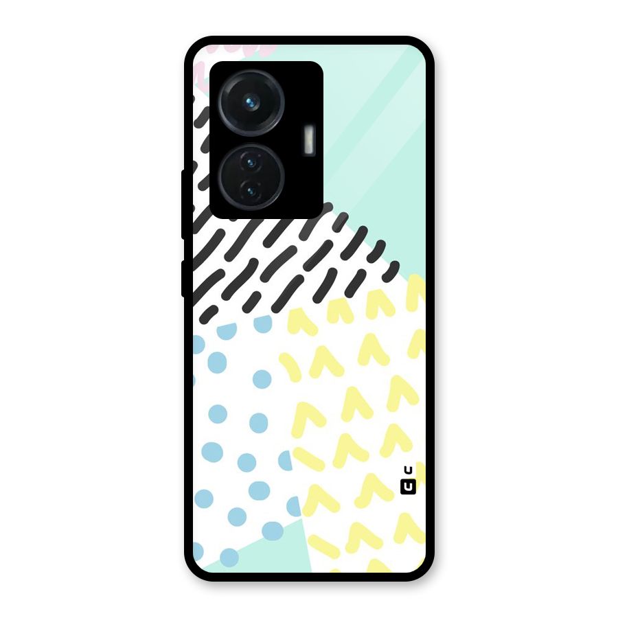 Abstract Pastel Glass Back Case for Vivo T1 44W