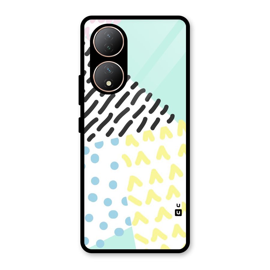Abstract Pastel Glass Back Case for Vivo Y100A