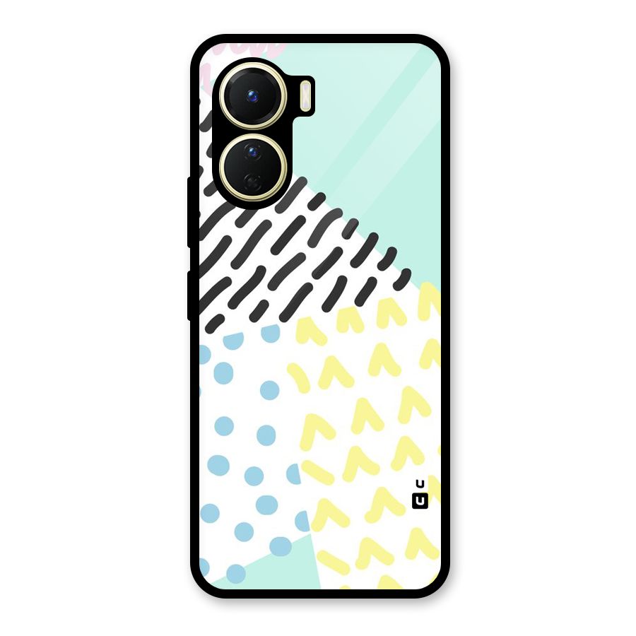 Abstract Pastel Glass Back Case for Vivo Y16